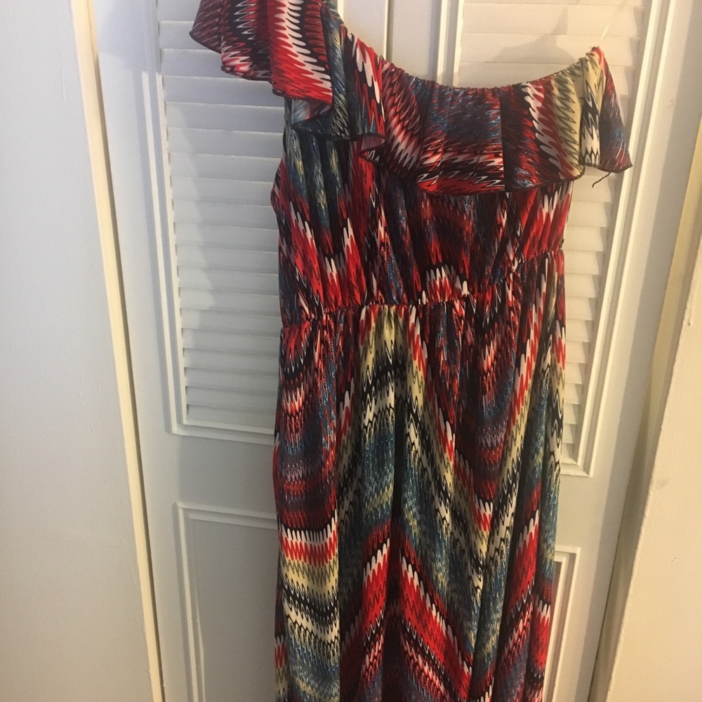 One Shoulder Ruffle Dress